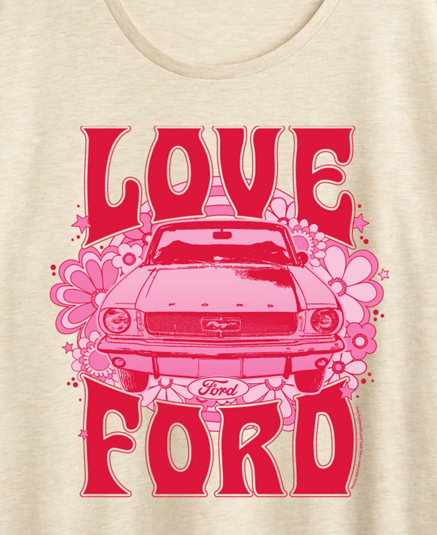 Women's 1968 Ford Mustand Love Ford Short-Sleeve Graphic T-Shirt
