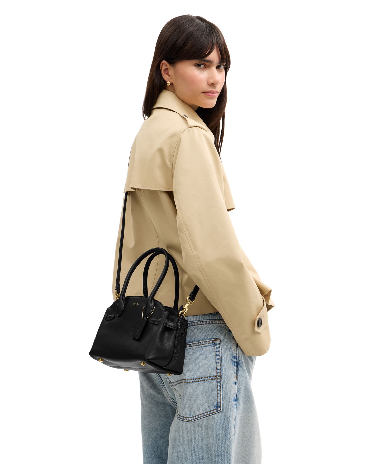 Soft Empire Small Leather Satchel Bag 21