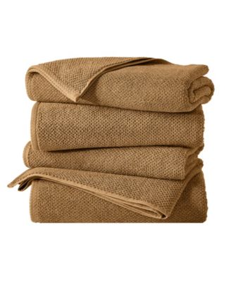 Cotton Textured 4-Piece Bath Towel Set
