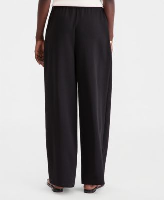Women's High-Rise Pull On Crepe Wide-Leg Pants, Macy's Exclusive ' 