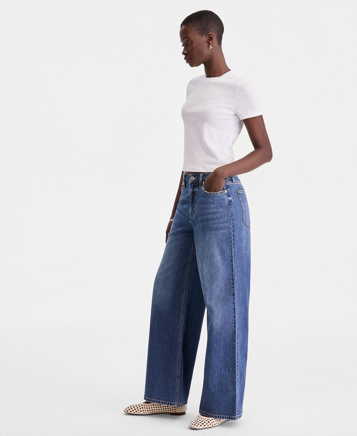 On 34th Women's Berkeley High-Rise Wide-Leg Jeans, Macy's Exclusive view 6 — MAYCSS fashion products