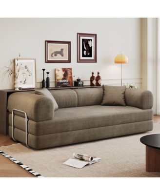 78.8" Compression Sofa, Convertible Floor Sofa Bed, Comfy Futon Couch Sleeper Bed