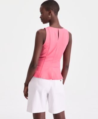 Women's Sleeveless Princess Seam Ponte Top