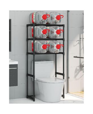 3-Tier Over The Toilet Storage, Metal Over Toilet Bathroom Organizer Shelf, Freestanding Bathroom Shelves, Space Saver Bathrooms Shelves