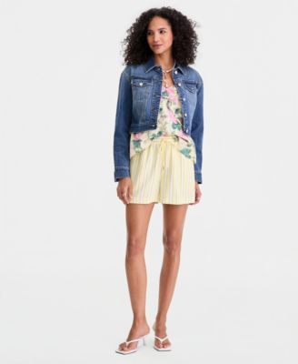 Women's Striped Drawstring Shorts