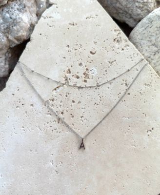 Silver Layered Initial Necklace