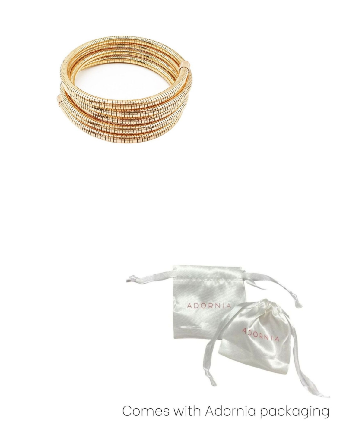 Adornia Flexible Coil Stack Bracelet