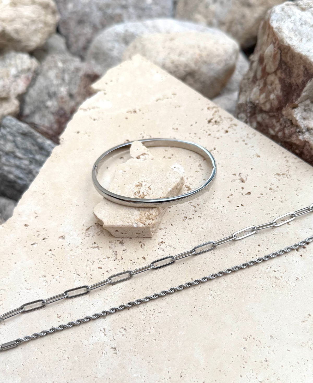 Adornia Tarnish Resistant Silver Tall Curve Cuff Bracelet