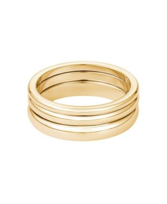 Tarnish Resistant Gold Stacking Band Ring Set