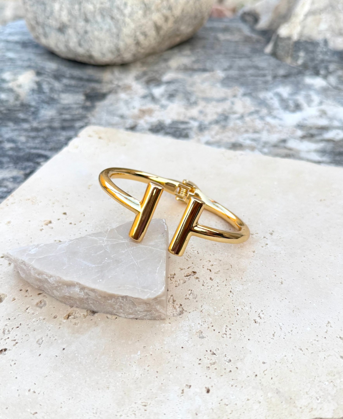 Adornia Gold Bar Cuff Bracelet