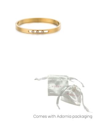 Tarnish Resistant Gold Beaded Nail Cuff Bracelet