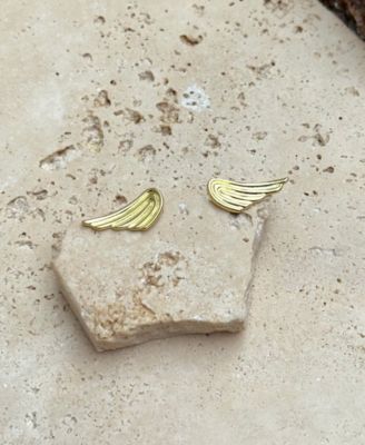Gold Winged Statement Earrings