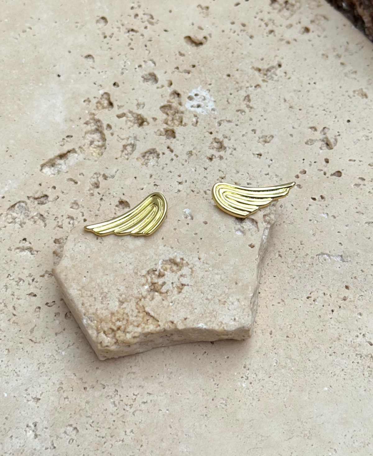 Adornia Gold Winged Statement Earrings