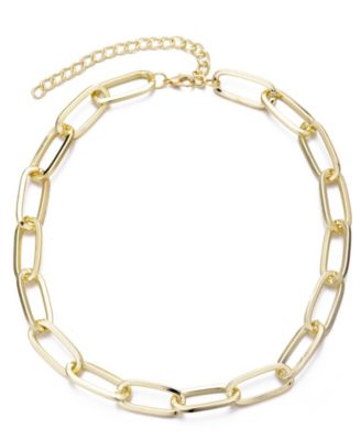 Gold Chunky Paperclip Necklace