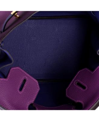 Birkin 30 Handbag Bicolor Togo with Brushed Gold Hardware