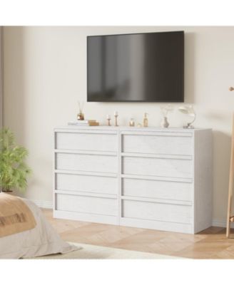 Drawer Dresser for Bedroom, Nightstand 4 Chest of Drawers with Large Storage, Small Modern Bedside End Table for Living Room