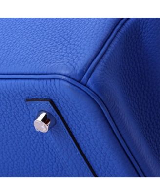 Birkin 30 Handbag Blue Togo with Palladium Hardware