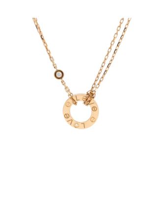 2 Diamonds Love Pendant Necklace