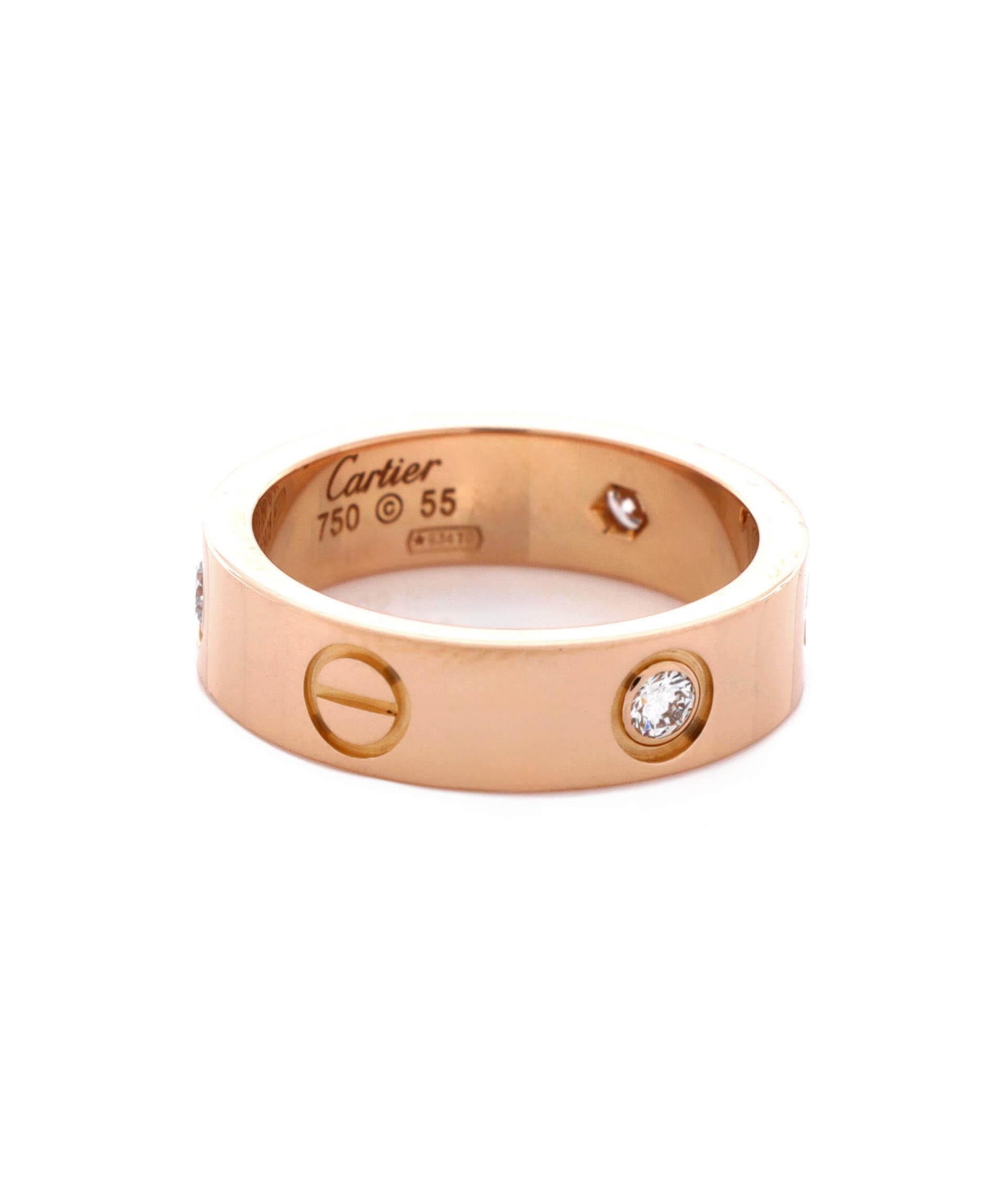 Pre-Owned Cartier Love 3 Diamonds Band Ring