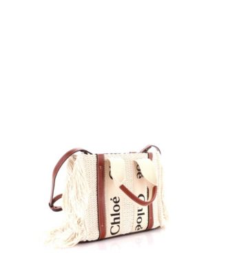 Small Woody Convertible Tote Fringe Canvas