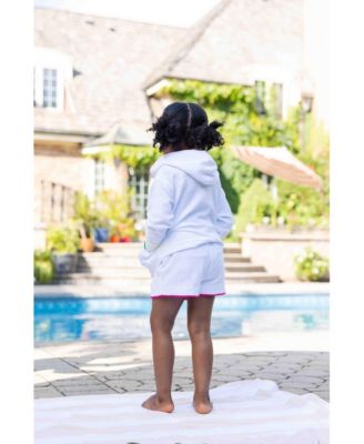 Little Girl Terry Shorts With Pom Poms