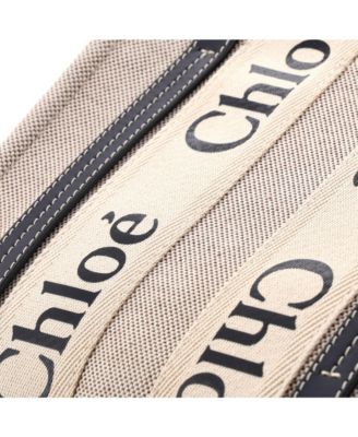 Small Woody Tote Canvas with Leather