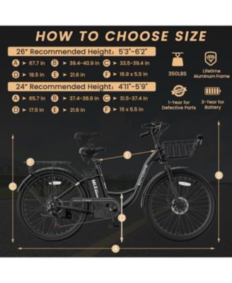 350W Electric Commuter Bike for Adults