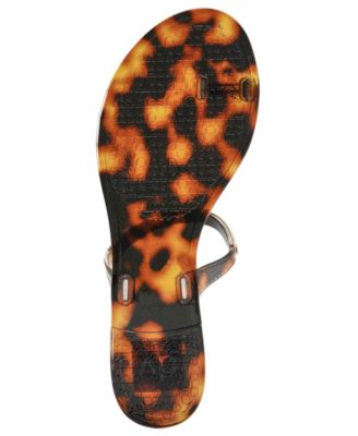 Women's Ivonna Embellished Toe Ring Jelly Flat Sandals