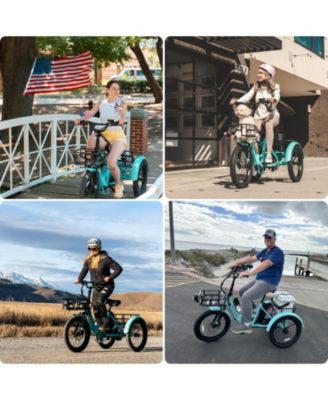 TK1 500W Folding Electric Tricycle for Adults, 20" x 3.0" Wheel