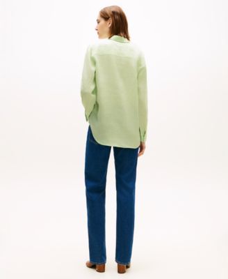 Women's Linen Button-Up Shirt