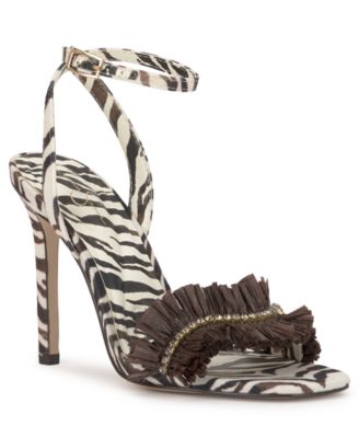 Women's Omiena Raffia Fringe High-Heel Dress Sandals