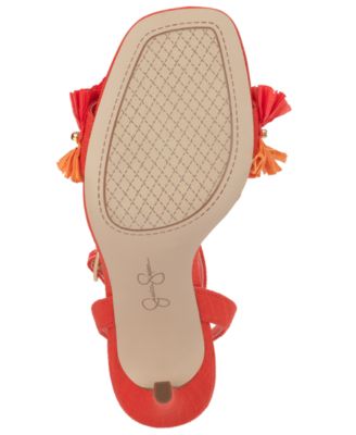 Women's Omiena Raffia Fringe Stiletto Dress Sandals