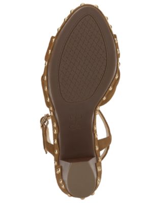 Women's Samintia Studded Wooden Platform Sandals