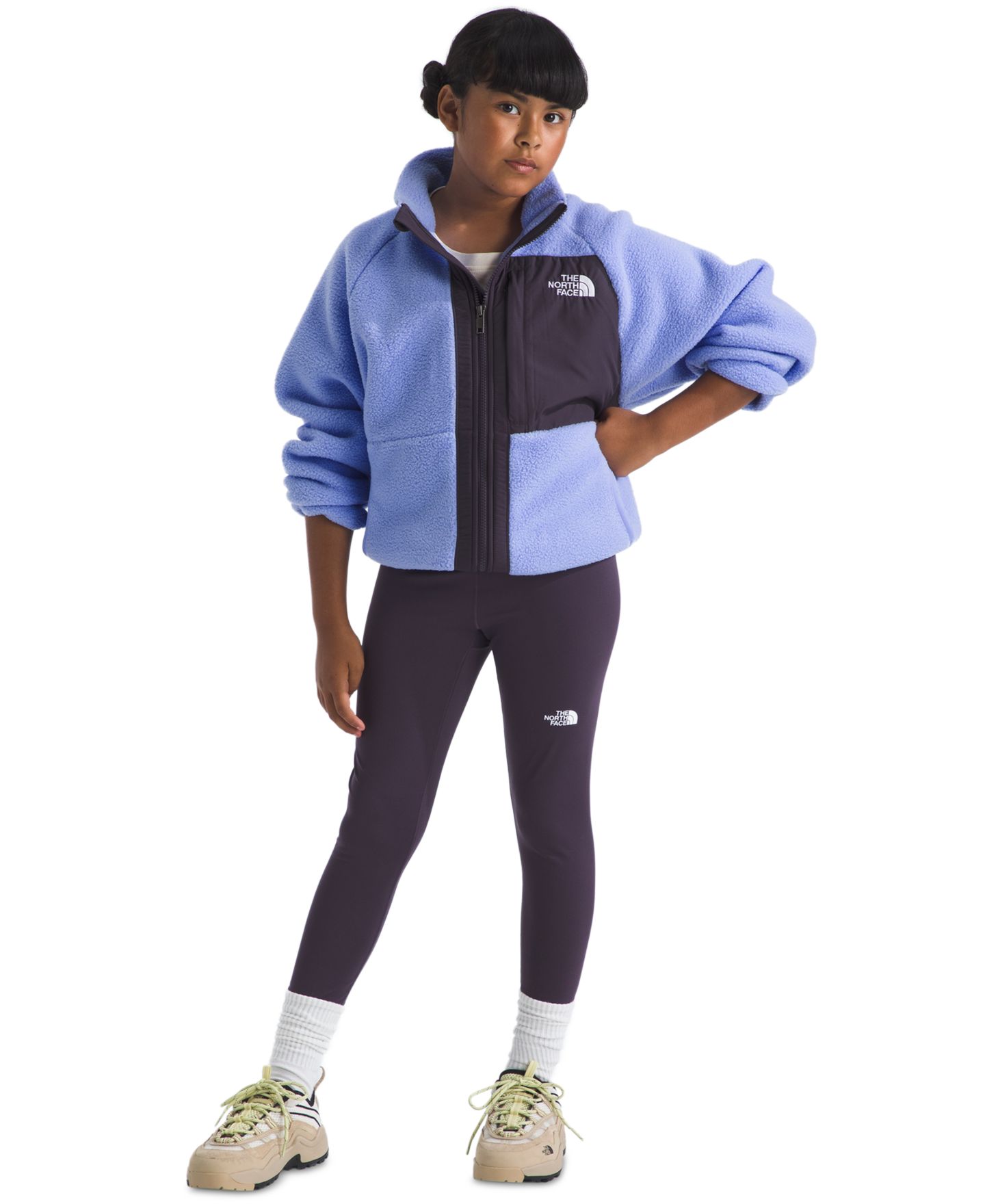 Куртка The North Face Yumiori Full Front Zip для девочек, цвет: Барвинковый сияющий / Сумеречный — фото 2