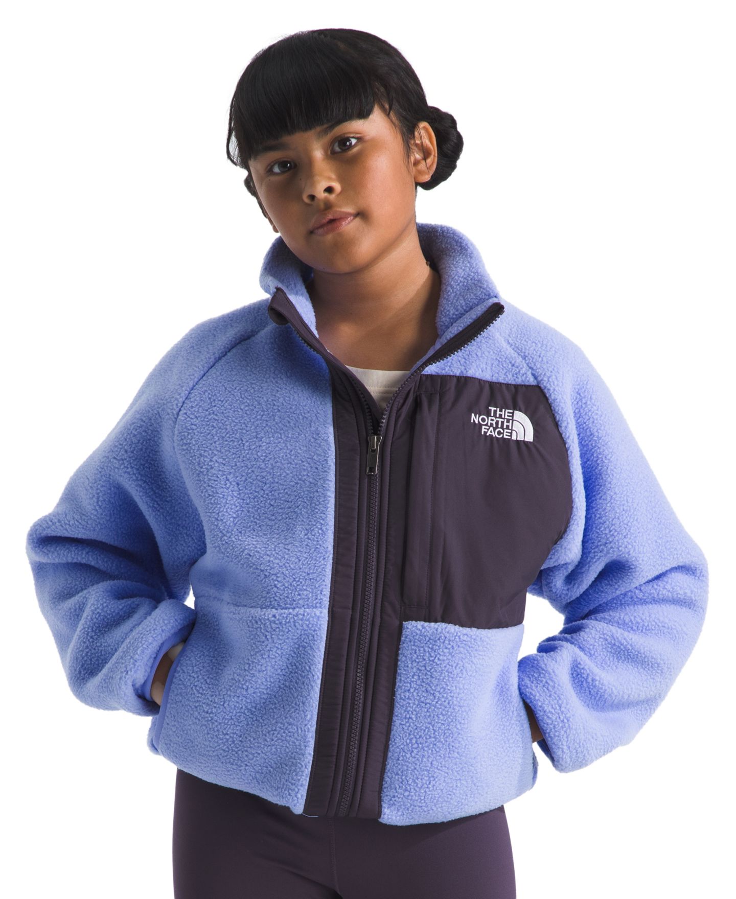 Куртка The North Face Yumiori Full Front Zip для девочек, цвет: Барвинковый сияющий / Сумеречный — фото 1