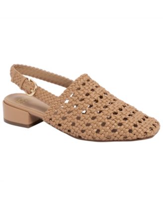 Women's Mateson Woven Block Heel Slingback Flats