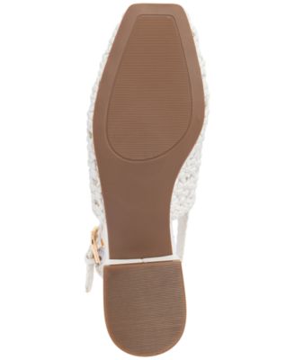 Women's Mateson Woven Block Heel Slingback Flats