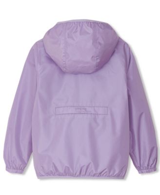 Girls Waterproof Hooded Packable Rain Jacket