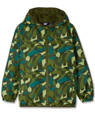 Girls Waterproof Hooded Packable Rain Jacket