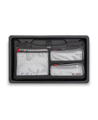 938 Wheeled Waterproof Hard Case with 3-Pocket Lid Organizer and Padded Divider, Black