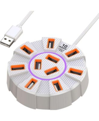 10-Port Multiport USB Dock - with 5Gbps High-Speed Transfer,Desktop Expansion Hub for Home Office & Gaming