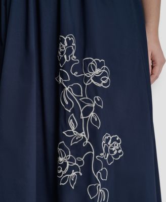 Plus Size Jewel Neck Midi Dress