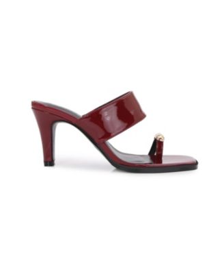 Women's Catha Gold-Tone Toe Ring Heeled Sandals