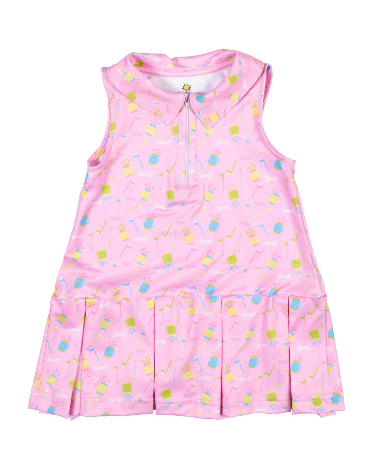 Baby Girl Golf Print Performance Knit Dress