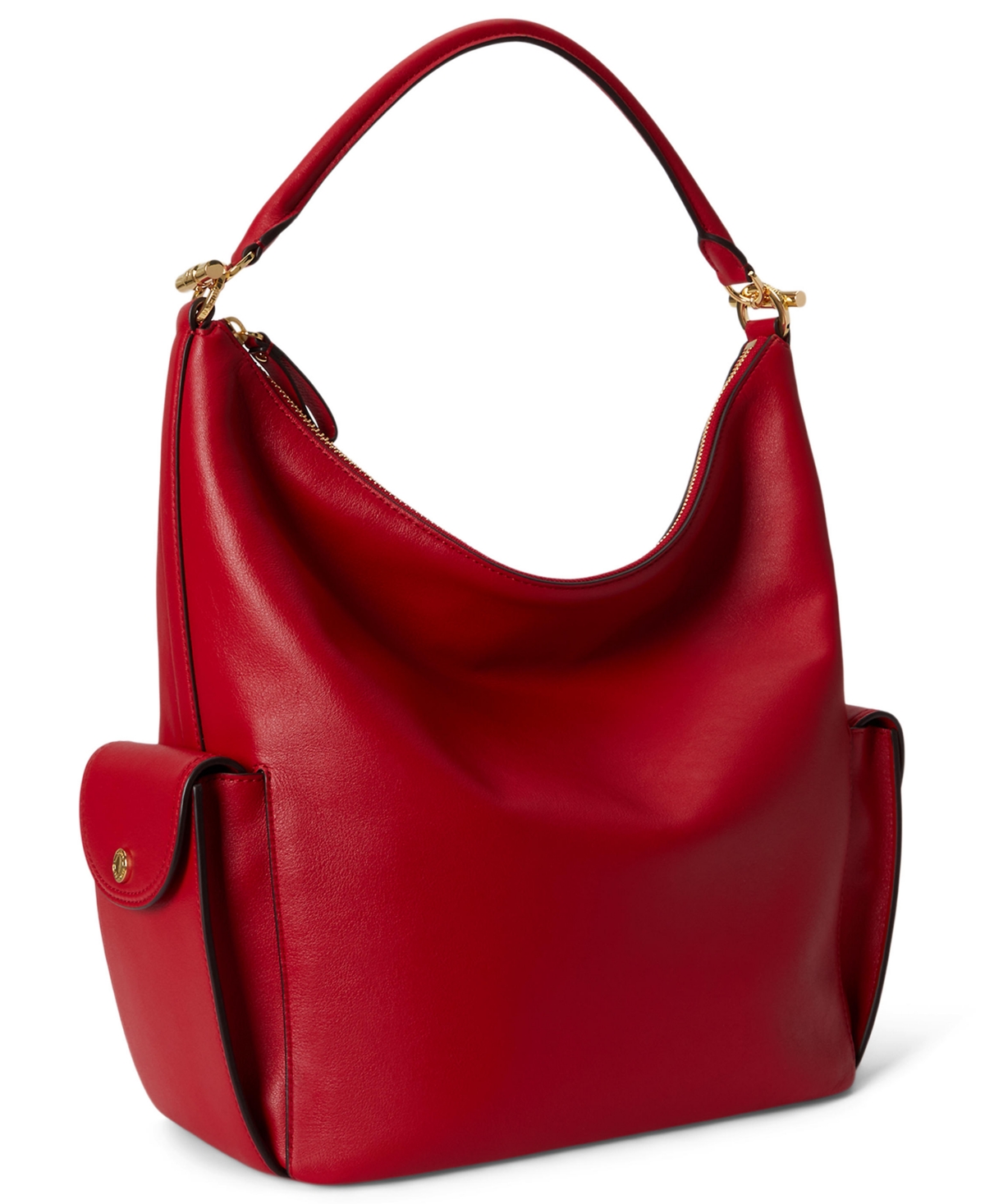 Lauren Ralph Blaike Large Soft Nappa Leather Shoulder Bag