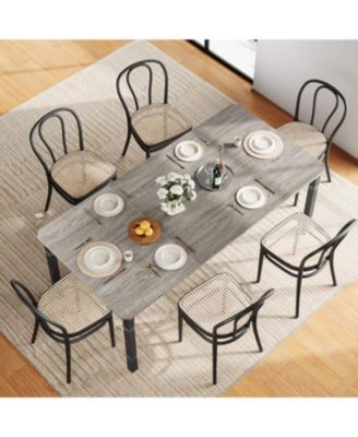 Kitchen Table 79 inch Large Industrial Dining Room Table for Dining Room, Home Office, Living Room