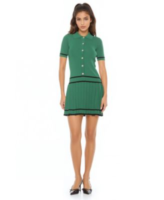 Women's Lucinda Fully Knit Collared Short Sleeve Dress