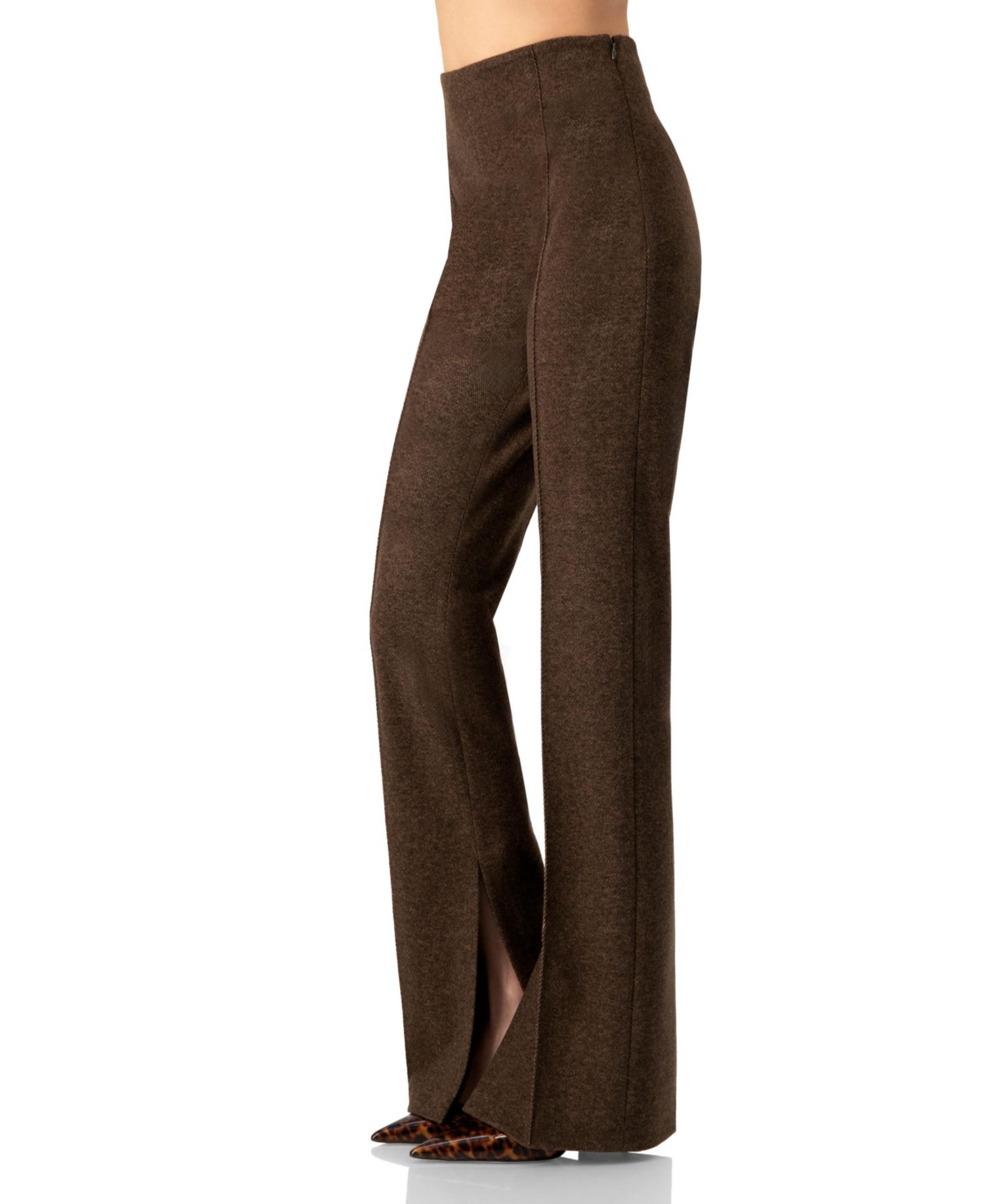 Women's Straight-Leg Trousers with Side Slits