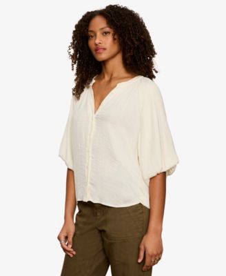 Women's Plenty of Love Bubble Blouse Top