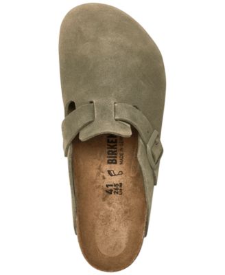 Men's Boston Suede Leather Casual Clogs from Finish Line
